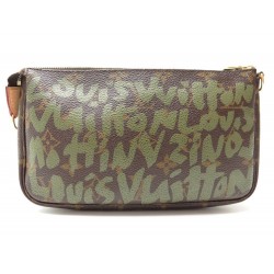 SAC LOUIS VUITTON POCHETTE ACCESSOIRES SPROUSE MONOGRAM GRAFFITI KHAKI 389€