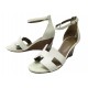 CHAUSSURES HERMES LEGEND H172196Z SANDALES 39 EN CUIR BLANC LEATHER SHOES 890€