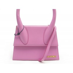 NEUF SAC A MAIN JACQUEMUS LE GRAND CHIQUITO 213BA003 EN CUIR ROSE HAND BAG 850€