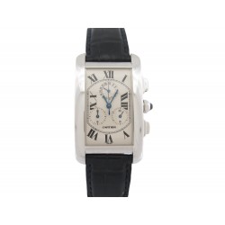 MONTRE CARTIER TANK AMERICAINE 2312 EN OR 18K QUARTZ CHRONOGRAPHE WATCH 12600€