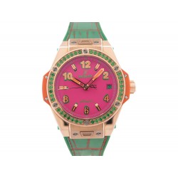 NEUF MONTRE HUBLOT BIG BANG POP ART 465.OG.7398 AUTOMATIQUE OR ROSE 18K 27500€