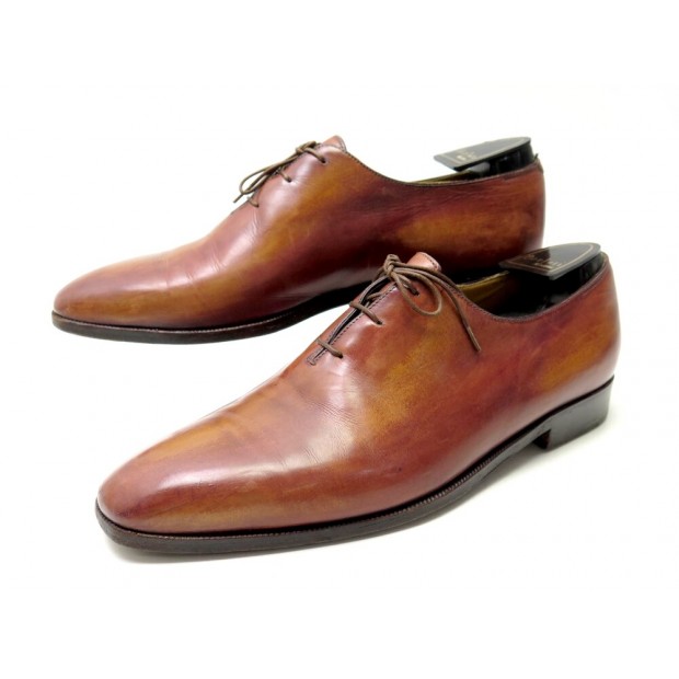 CHAUSSURES BERLUTI OLGA ONE CUT 349 RICHELIEU 9 43 CUIR PATINE EMBAUCHOIR 2080€