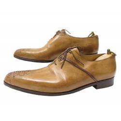 CHAUSSURES BERLUTI BERLUTI SUR MESURE 9 43 ONE CUT CUIR PATINE MIEL SHOES 6000€