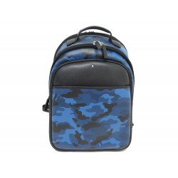 NEUF SAC A DOS MONTBLANC SMALL CAMOUFLAGE BLEU BLUE 118670 BACKPACK BAG 1500€