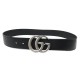 CEINTURE GUCCI BOUCLE LOGO GG MARMONT EN CUIR NOIR 397660 T85 LEATHER BELT 350€