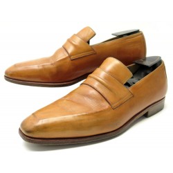 CHAUSSURES BERLUTI MOCASSINS ANDY OLGA 013V 9 43 CUIR GOLD LOAFERS SHOES 2080€