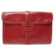 VINTAGE SAC A MAIN HERMES JIGE ELAN 29 PM POCHETTE CUIR BOX ROUGE CLUTCH 3200€