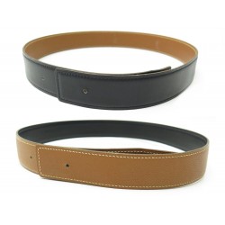 VINTAGE LIEN DE CEINTURE HERMES REVERSIBLE 32MM CUIR BOX 68 T65-70 BELT 445€