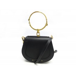 NEUF SAC A MAIN CHLOE NILE CHC17US301HEU001 EN CUIR NOIR NEW HANDBAG PURSE 1550€