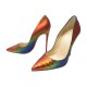 NEUF CHAUSSURES CHRISTIAN LOUBOUTIN SO KATE CUIR PYTHON RAINBOW 39 SHOES 1250€