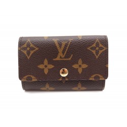 NEUF PORTE CLES LOUIS VUITTON MULTICLES 6 EN TOILE MONOGRAM SAC KEY HOLDER 170€