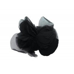 NEUF BROCHE CHANEL COLIFICHET A76158 EN TOILE NOIRE BLACK CANVAS BROOCH 700€