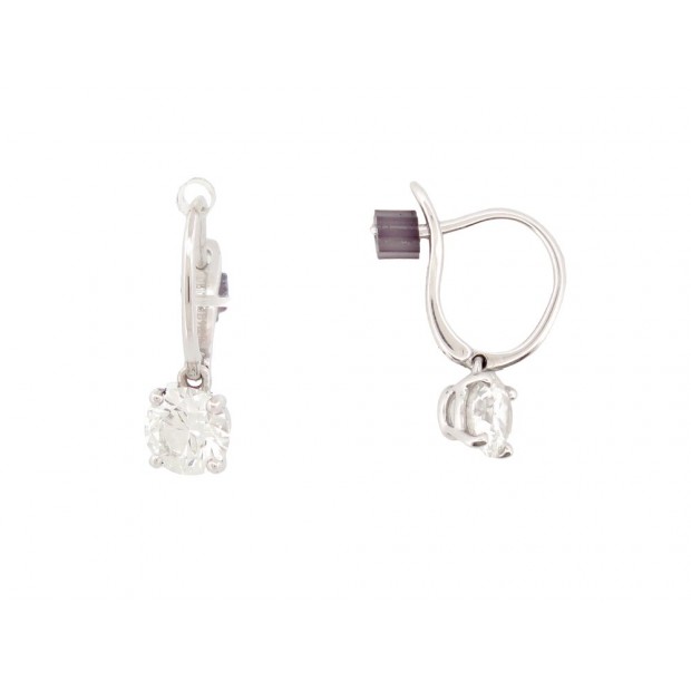 NEUF BOUCLES D'OREILLES DE BEERS DB CLASSIC J2EX03B0W04 EN OR 18K EARRINGS 9150€