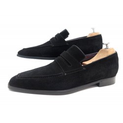 CHAUSSURES BERLUTI MOCASSINS ANDY DEMESURE 9 43 EN DAIM NOIR LOAFERS SHOES 2080€