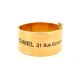 VINTAGE BRACELET CHANEL MANCHETTE 31 RUE CAMBON 16CM EN METAL DORE BANGLE 1310€