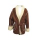 MANTEAU HERMES VESTE CABAN L 42 EN CUIR DE MOUTON RETOURNE SHEARLING COAT 10000€