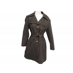 NEUF MANTEAU FENDI TRENCH 533444 42 L MARRON CEINTURE NEW COAT JACKET 6300€