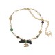 NEUF COLLIER CHANEL CHOCKER PERLES VERRE STRASS 35-49CM METAL NEW NECKLACE 1340€