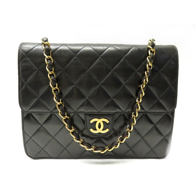 VINTAGE SAC A MAIN CHANEL SQUARE TIMELESS CUIR MATELASSE SIMPLE HAND BAG 7250€