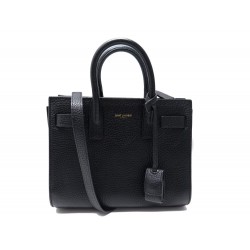 SAC A MAIN SAINT LAURENT DE JOUR NANO 340778 EN CUIR NOIR BANDOULIERE BAG 2100€