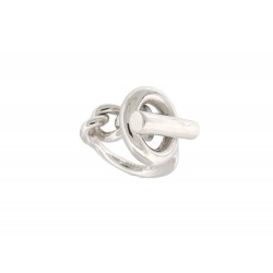 BAGUE HERMES CROISETTE GM TAILLE 53 ARGENT MASSIF 925 H104587B SILVER RING 580€