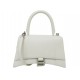 SAC A MAIN BALENCIAGA HOURGLASS PM 593546 EN CUIR GRAINE BLANC BANDOULIERE 2200€