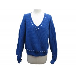 PULL CHANEL PERLES P53609K06955 38 M EN COTON COTTON BLEU BLUE SWEAT 3000€