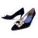 NEUF CHAUSSURES ROGER VIVIER BOUCLE FLOWER STRASS 77I-G0U022 38 NEW SHOES 1650€