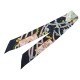 NEUF FOULARD HERMES TWILLY DAME DE COEUR H063959S EN SOIE NOIR STRASS SCARF 250€