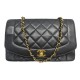 VINTAGE SAC A MAIN CHANEL DIANA CUIR MATELASSE NOIR BANDOULIERE HAND BAG 8000€