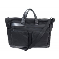 NEUF SAC DE VOYAGE MONTBLANC NIGHTFLIGHT DUFFLE TOILE CUIR NEW TRAVEL BAG 760€