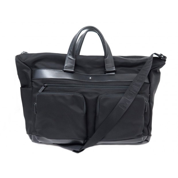 NEUF SAC DE VOYAGE MONTBLANC NIGHTFLIGHT DUFFLE TOILE CUIR NEW TRAVEL BAG 760€