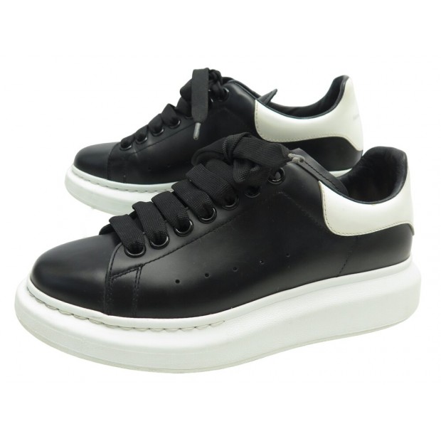 CHAUSSURES ALEXANDER MCQUEEN LARRY OVERSIZE 553770 37.5 CUIR SNEAKERS SHOES 500€