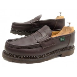 NEUF CHAUSSURES PARABOOT REIMS 099413 MOCASSINS 8 42 EN CUIR LOAFERS SHOES 475€