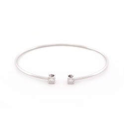 BRACELET DINH VAN 308215 LE CUBE DIAMANT PM 15 OR BLANC 18K 0.10CT BANGLE 2580€