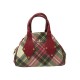 NEUF SAC A MAIN VIVIENNE WESTWOOD YASMINE TOILE TARTAN CANVAS HANDBAG PURSE 600€