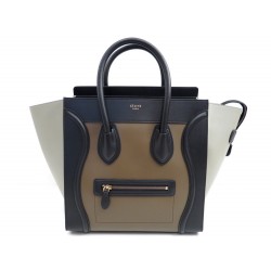 NEUF SAC A MAIN CELINE LUGGAGE TRICOLORE CUIR 