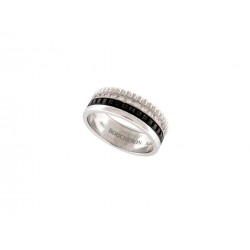 BAGUE BOUCHERON QUATRE BLACK EDITION SMALL T51 OR BLANC 18K DIAMANTS RING 8100€