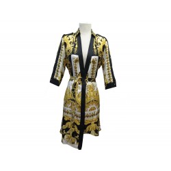 ROBE VERSACE MEDUSA CHEMISE BAROCCO ASYMETRIQUE 44 L A77744 EN SOIE DRESS 2390€