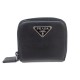 PORTEFEUILLE PRADA PORTE MONNAIE EN CUIR SAFFIANO NOIR COINS PURSE WALLET 530€