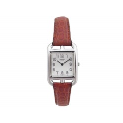  MONTRE HERMES CAPE COD ACIER ARGENTE PM + BOITE 