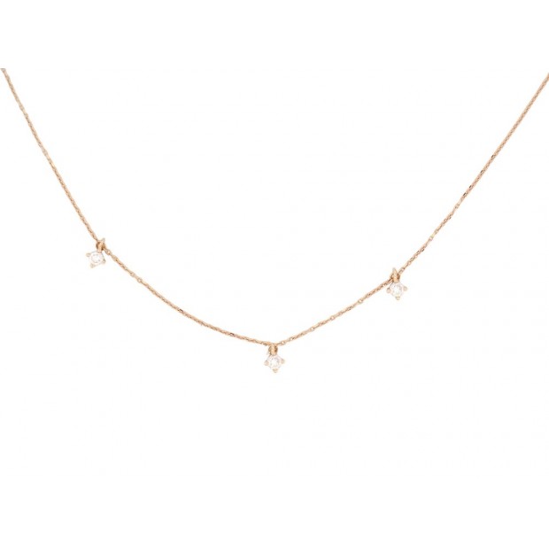 NEUF COLLIER VANRYCKE STARDUST 3 DIAMANTS CS2R1-02 OR 18K 39-41 NECKLACE 1120€