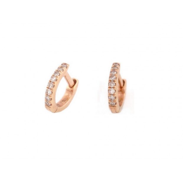 NEUF BOUCLES D'OREILLES VANRYCKE MINI CREOLE PIERCING OFFICIEL T XXS OR 18K 740€