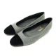 CHAUSSURES CHANEL BALLERINES G31321 38.5 EN FEUTRE GRIS + BOITE FELT SHOES 960€