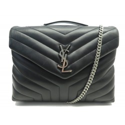 NEUF SAC A MAIN YVES SAINT LAURENT LOULOU MEDIUM 574946 CURI NOIR HANDBAG 2300€