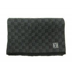 NEUF ECHARPE LOUIS VUITTON PETIT DAMIER GRAPHITE M70028 LAINE WOOL SCARF 410€