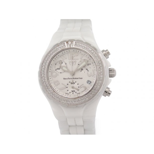 MONTRE TECHNOMARINE TECHNODIAMOND CERAMIQUE BLANC DTC55C 39MM QUARTZ WATCH 2390€