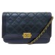 SAC A MAIN CHANEL WALLET ON CHAIN BOY BANDOULIERE CUIR METALISE WOC BAG 3100€