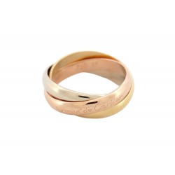 VINTAGE BAGUE CARTIER TRINITY CLASSIQUE 3 ORS TAILLE 53 OR 18K GOLD RING 2120€