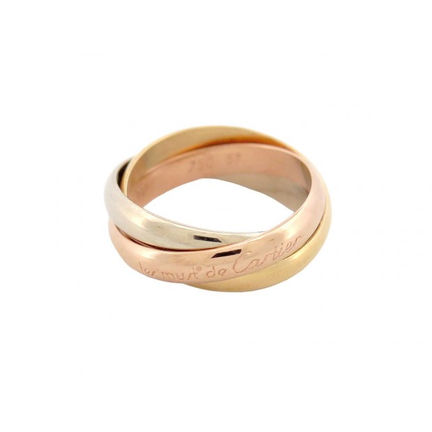 VINTAGE BAGUE CARTIER TRINITY CLASSIQUE 3 ORS TAILLE 53 OR 18K GOLD RING 2120€